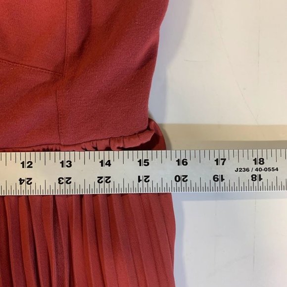By Anthropologie Women's Sweetheart Bodice Pleated Midi Dress Size L - Picture 15 of 16